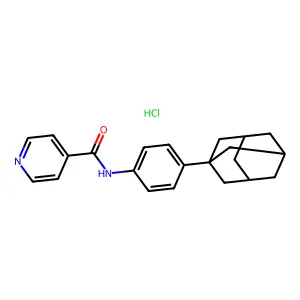 Isonicotinamide, N-(p-(1-adamantyl)phenyl)-, hydrochloride structure