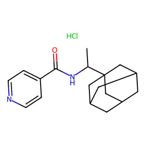 Isonicotinamide, N-(1-(1-adamantyl)ethyl)-, hydrochloride structure