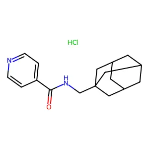 Isonicotinamide, N-(1-adamantylmethyl)-, hydrochloride structure