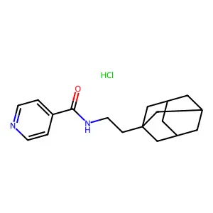 Isonicotinamide, N-(2-(1-adamantyl)ethyl)-, hydrochloride structure