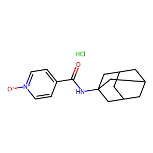 Isonicotinamide, N-(1-adamantyl)-, 1-oxide, hydrochloride structure
