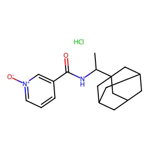 Nicotinamide, N-(1-(1-adamantyl)ethyl)-, 1-oxide, hydrochloride structure