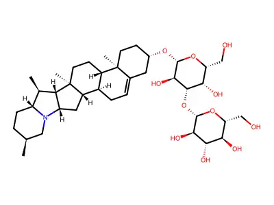 Solanid-5-en-3-yl 3-O-hexopyranosylhexopyranoside structure