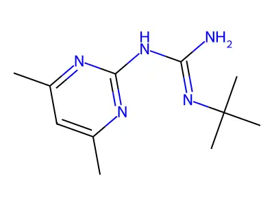 2-Tert-butyl-1-(4,6-dimethylpyrimidin-2-yl)guanidine structure