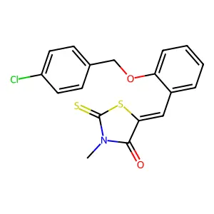 5-{2-[(4-Chlorobenzyl)oxy]benzylidene}-3-methyl-2-thioxo-1,3-thiazolidin-4-one structure