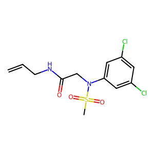 2-(3,5-dichloro-N-methylsulfonylanilino)-N-prop-2-enylacetamide structure