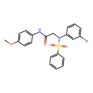 2-[N-(benzenesulfonyl)-3-bromoanilino]-N-(4-methoxyphenyl)acetamide structure