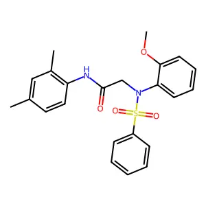 2-[N-(benzenesulfonyl)-2-methoxyanilino]-N-(2,4-dimethylphenyl)acetamide structure
