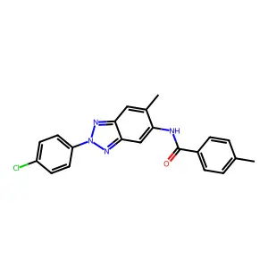 N-[2-(4-chlorophenyl)-6-methyl-2H-1,2,3-benzotriazol-5-yl]-4-methylbenzamide structure