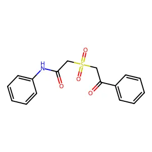 Acetamide, 2-[(2-oxo-2-phenylethyl)sulfonyl]-N-phenyl- structure