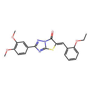 (5Z)-2-(3,4-dimethoxyphenyl)-5-(2-ethoxybenzylidene)[1,3]thiazolo[3,2-b][1,2,4]triazol-6(5H)-one structure