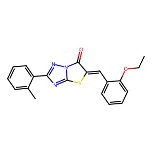 (5Z)-5-(2-ethoxybenzylidene)-2-(2-methylphenyl)[1,3]thiazolo[3,2-b][1,2,4]triazol-6(5H)-one structure