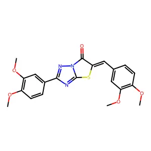 (5Z)-5-(3,4-dimethoxybenzylidene)-2-(3,4-dimethoxyphenyl)[1,3]thiazolo[3,2-b][1,2,4]triazol-6(5H)-one structure