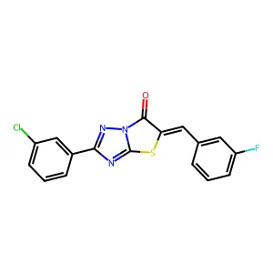 C17H9ClFN3OS structure