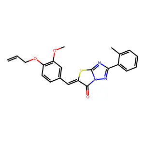(5Z)-5-[4-(allyloxy)-3-methoxybenzylidene]-2-(2-methylphenyl)[1,3]thiazolo[3,2-b][1,2,4]triazol-6(5H)-one structure