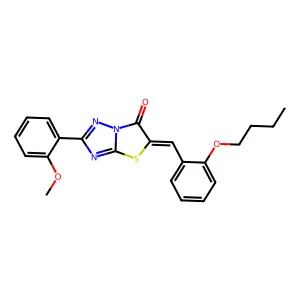 (5Z)-5-(2-butoxybenzylidene)-2-(2-methoxyphenyl)[1,3]thiazolo[3,2-b][1,2,4]triazol-6(5H)-one structure