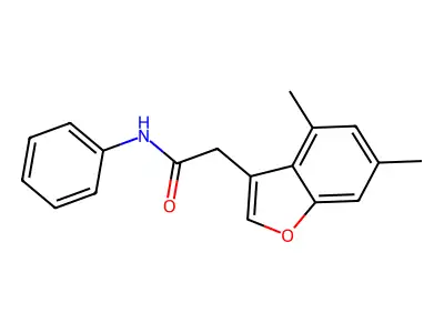 2-(4,6-dimethyl-1-benzofuran-3-yl)-N-phenylacetamide structure