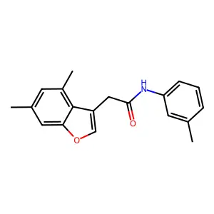 2-(4,6-dimethyl-1-benzofuran-3-yl)-N-(3-methylphenyl)acetamide structure