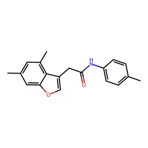 2-(4,6-dimethyl-1-benzofuran-3-yl)-N-(4-methylphenyl)acetamide structure
