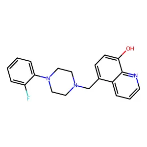 5-[[4-(2-Fluorophenyl)piperazin-1-yl]methyl]quinolin-8-ol structure