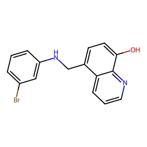 5-[(3-Bromoanilino)methyl]quinolin-8-ol structure