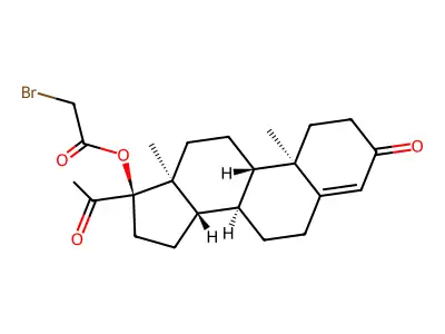 17-(溴乙酰氧基)孕酮 structure