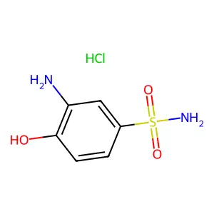Benzenesulfonamide, 3-amino-4-hydroxy-, hydrochloride (1:1) structure