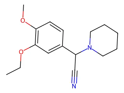 (3-Ethoxy-4-methoxy-phenyl)-piperidin-1-yl-acetonitrile structure