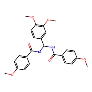 N-[(3,4-dimethoxyphenyl)[(4-methoxyphenyl)formamido]methyl]-4-methoxybenzamide structure