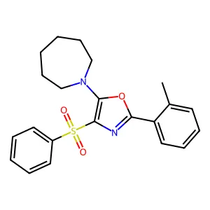 5-(Azepan-1-yl)-4-(phenylsulfonyl)-2-(o-tolyl)oxazole structure
