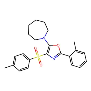 1-[4-(4-Methylbenzenesulfonyl)-2-(2-methylphenyl)-1,3-oxazol-5-YL]azepane structure