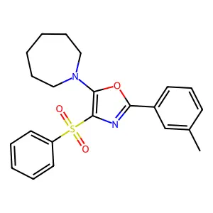 5-(Azepan-1-yl)-4-(phenylsulfonyl)-2-(m-tolyl)oxazole structure