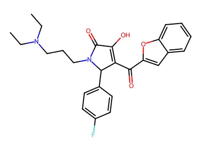 4-(Benzo[d]furan-2-ylcarbonyl)-1-[3-(diethylamino)propyl]-5-(4-fluorophenyl)-3-hydroxy-3-pyrrolin-2-one structure