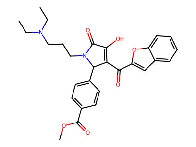 methyl 4-{3-(1-benzofuran-2-ylcarbonyl)-1-[3-(diethylamino)propyl]-4-hydroxy-5-oxo-2,5-dihydro-1H-pyrrol-2-yl}benzoate structure