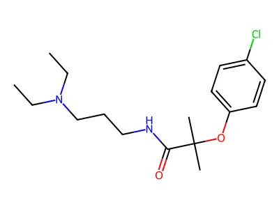 Propionamide, 2-(p-chlorophenoxy)-N-(3-(diethylamino)propyl)-2-methyl- structure