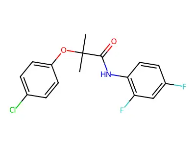 Propanamide, 2-(4-chlorophenoxy)-N-(2,4-difluorophenyl)-2-methyl- structure