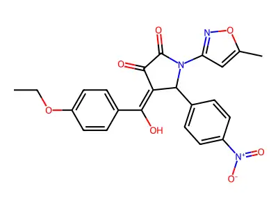 4-(4-ethoxybenzoyl)-3-hydroxy-1-(5-methyl-1,2-oxazol-3-yl)-5-(4-nitrophenyl)-2,5-dihydro-1H-pyrrol-2-one structure