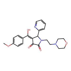 3-hydroxy-4-(4-methoxybenzoyl)-1-[2-(morpholin-4-yl)ethyl]-5-(pyridin-2-yl)-2,5-dihydro-1H-pyrrol-2-one structure