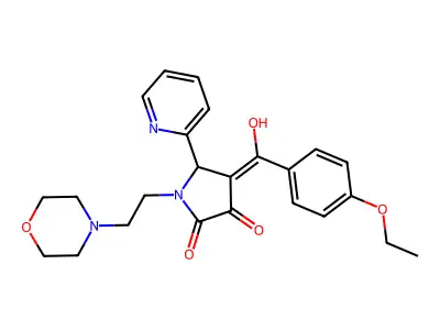 4-(4-ethoxybenzoyl)-3-hydroxy-1-[2-(morpholin-4-yl)ethyl]-5-(pyridin-2-yl)-2,5-dihydro-1H-pyrrol-2-one structure