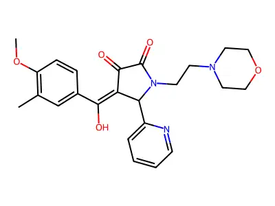 3-hydroxy-4-(4-methoxy-3-methylbenzoyl)-1-[2-(morpholin-4-yl)ethyl]-5-(pyridin-2-yl)-2,5-dihydro-1H-pyrrol-2-one structure