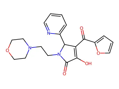 4-(furan-2-carbonyl)-3-hydroxy-1-(2-morpholinoethyl)-5-(pyridin-2-yl)-1H-pyrrol-2(5H)-one structure