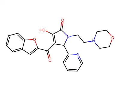 4-(benzofuran-2-carbonyl)-3-hydroxy-1-(2-morpholinoethyl)-5-(pyridin-2-yl)-1H-pyrrol-2(5H)-one structure