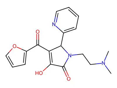 1-(2-(dimethylamino)ethyl)-4-(furan-2-carbonyl)-3-hydroxy-5-(pyridin-2-yl)-1H-pyrrol-2(5H)-one structure