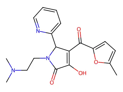 1-(2-(dimethylamino)ethyl)-3-hydroxy-4-(5-methylfuran-2-carbonyl)-5-(pyridin-2-yl)-1H-pyrrol-2(5H)-one structure