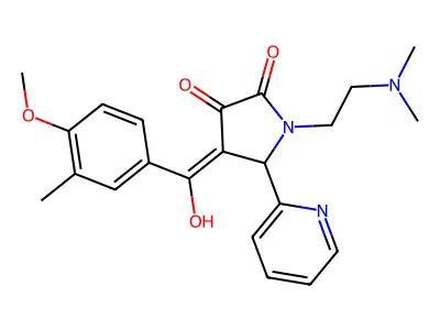 1-[2-(Dimethylamino)ethyl]-4-[hydroxy(4-methoxy-3-methylphenyl)methylene]-5-(2-pyridinyl)-2,3-pyrrolidinedione structure