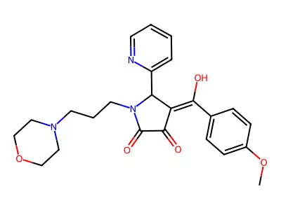 3-hydroxy-4-(4-methoxybenzoyl)-1-[3-(morpholin-4-yl)propyl]-5-(pyridin-2-yl)-2,5-dihydro-1H-pyrrol-2-one structure