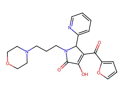 4-(furan-2-carbonyl)-3-hydroxy-1-(3-morpholinopropyl)-5-(pyridin-2-yl)-1H-pyrrol-2(5H)-one structure