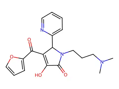 1-(3-(dimethylamino)propyl)-4-(furan-2-carbonyl)-3-hydroxy-5-(pyridin-2-yl)-1H-pyrrol-2(5H)-one structure