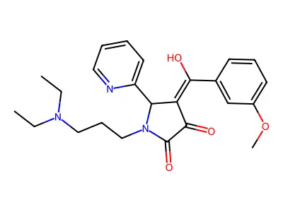 1-[3-(diethylamino)propyl]-3-hydroxy-4-(3-methoxybenzoyl)-5-(pyridin-2-yl)-2,5-dihydro-1H-pyrrol-2-one structure