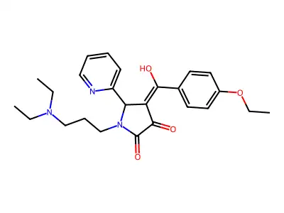1-[3-(diethylamino)propyl]-4-(4-ethoxybenzoyl)-3-hydroxy-5-(pyridin-2-yl)-2,5-dihydro-1H-pyrrol-2-one structure